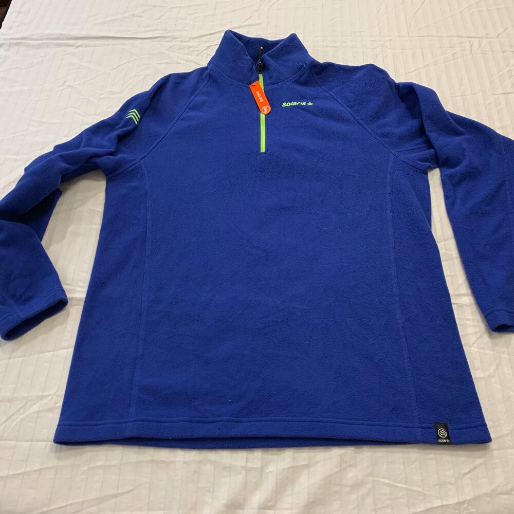 🍎🍎🍎  NWT SOLARIS MENS FLEECE PULLOVER 1/4 ZIP SIZE M  🍎🍎🍎